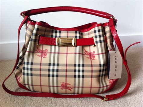 burberry bag with red straps|authentic Burberry bag.